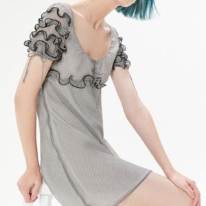 The East Order houndstooth Ruffle Mini Dress